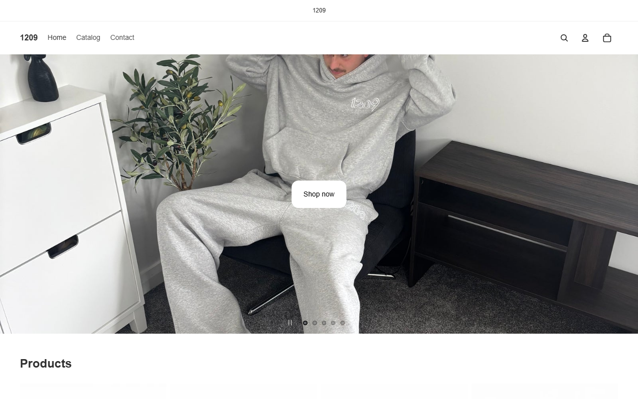 1209clothing.com screenshot