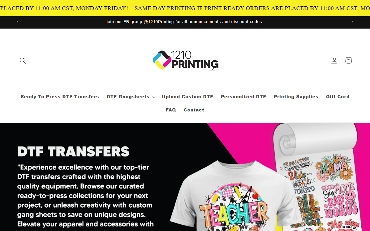 1210printingllc.com screenshot