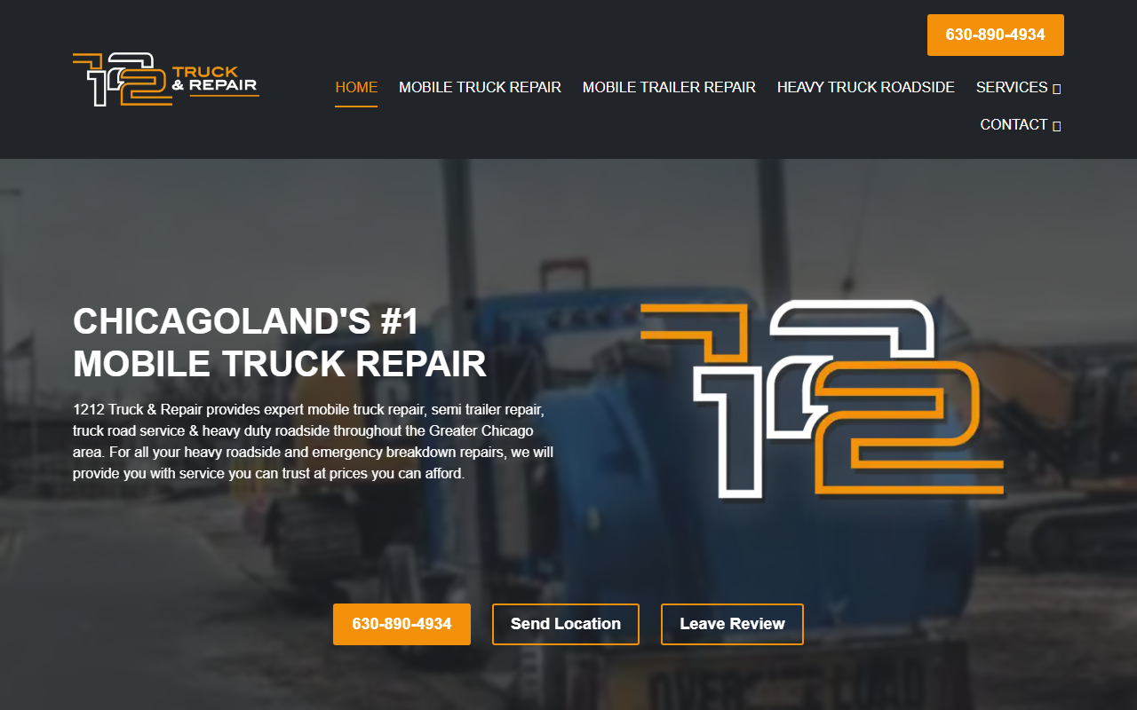 1212truckrepair.com screenshot