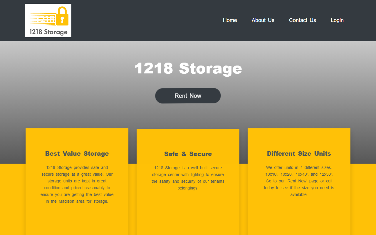 1218storage.com screenshot