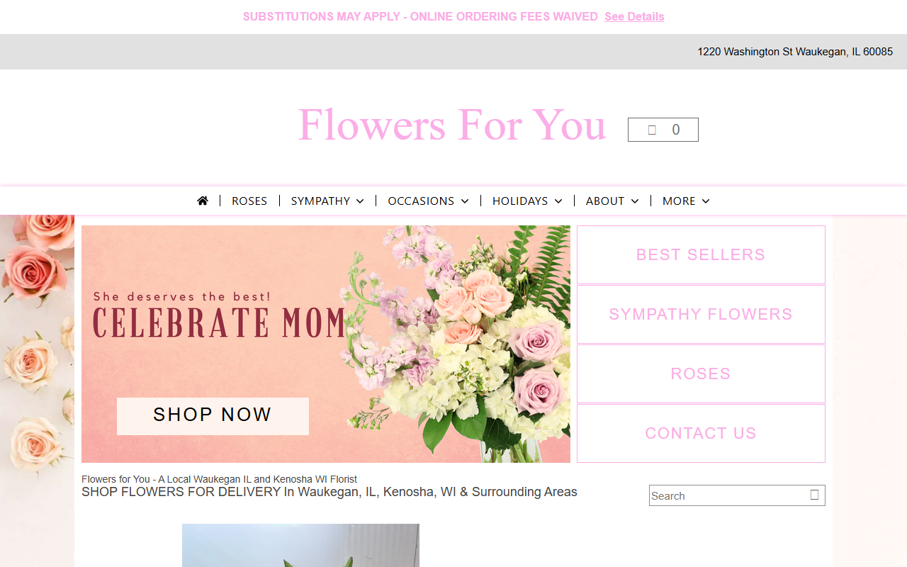 1220flowers.com screenshot