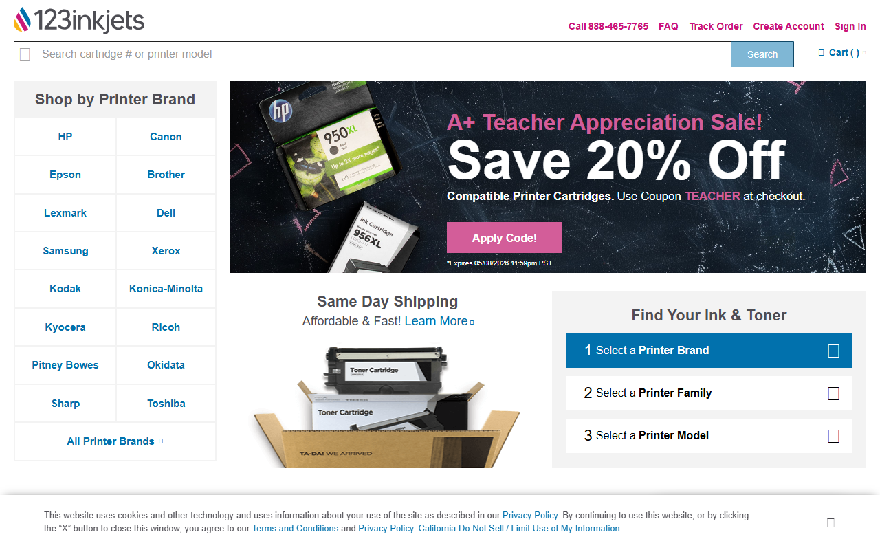 1223inkjets.com screenshot