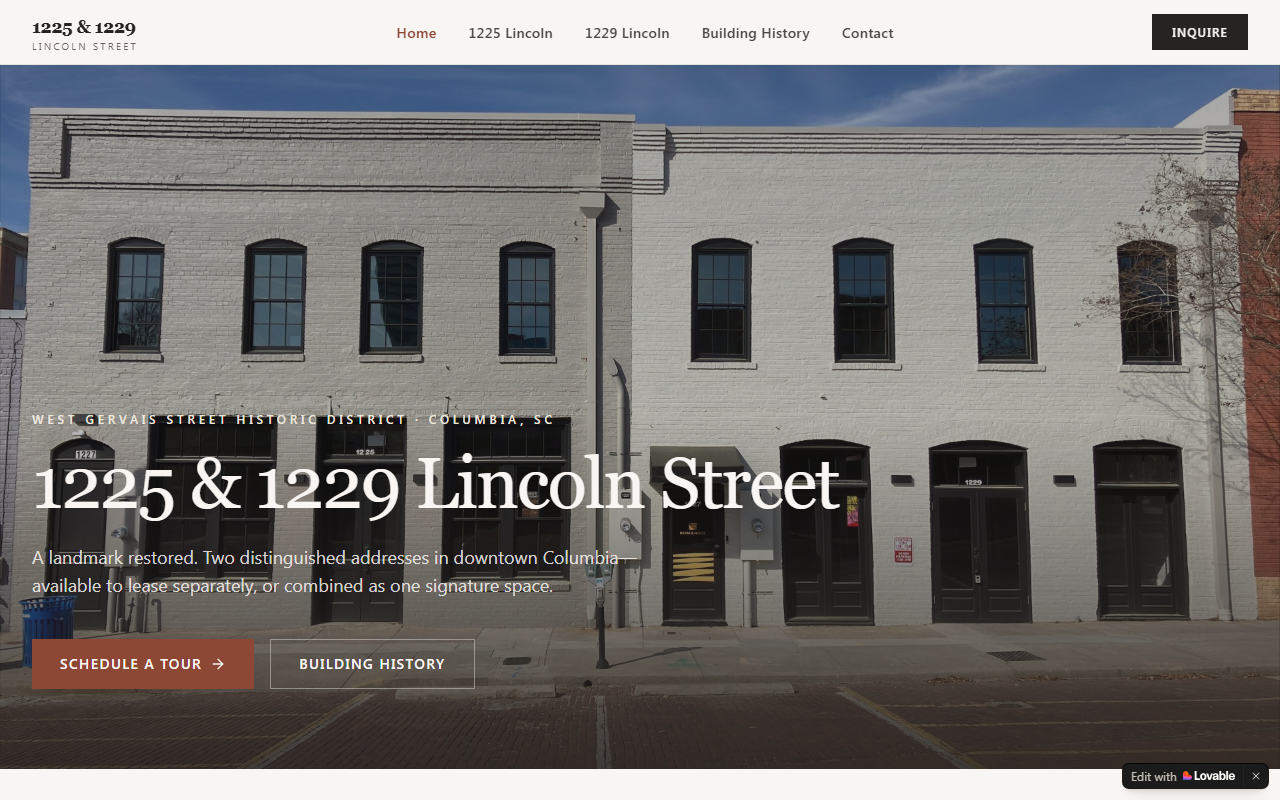 1229lincoln.com screenshot