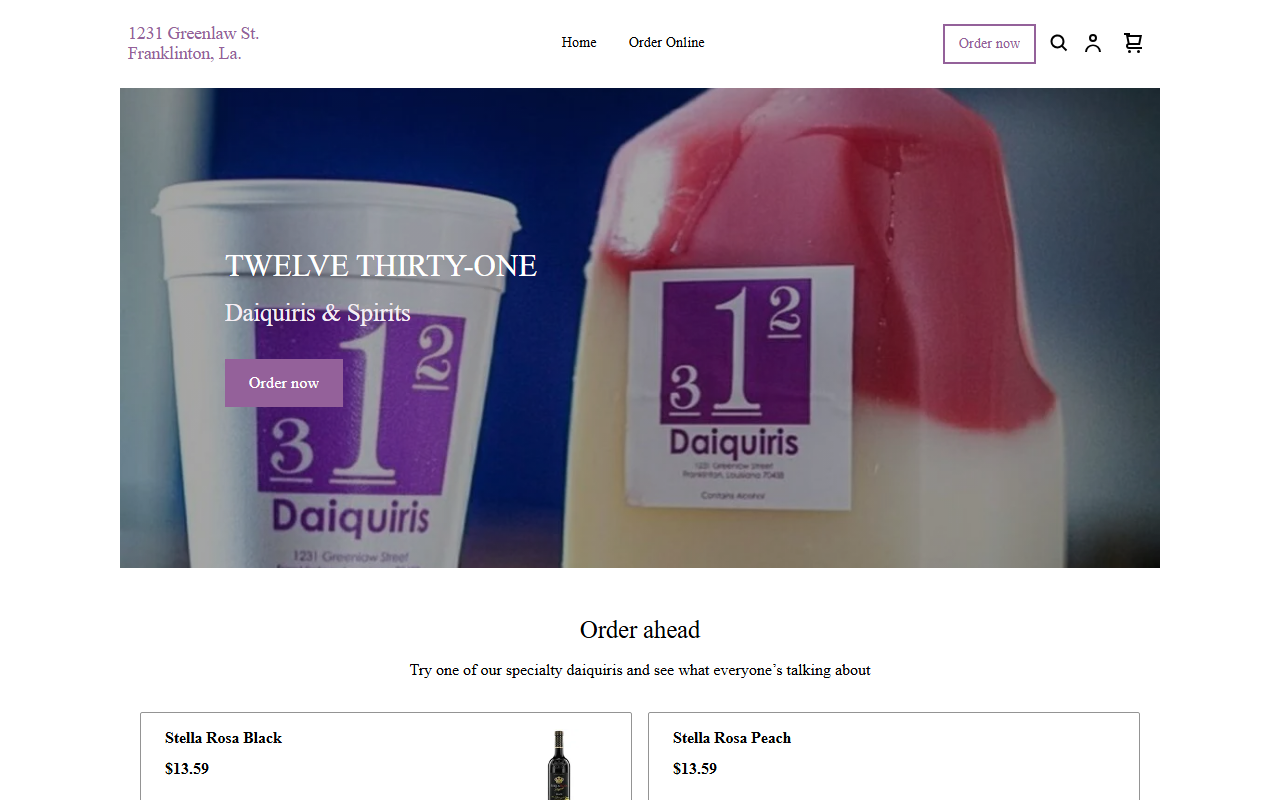 1231daiquiris.com screenshot