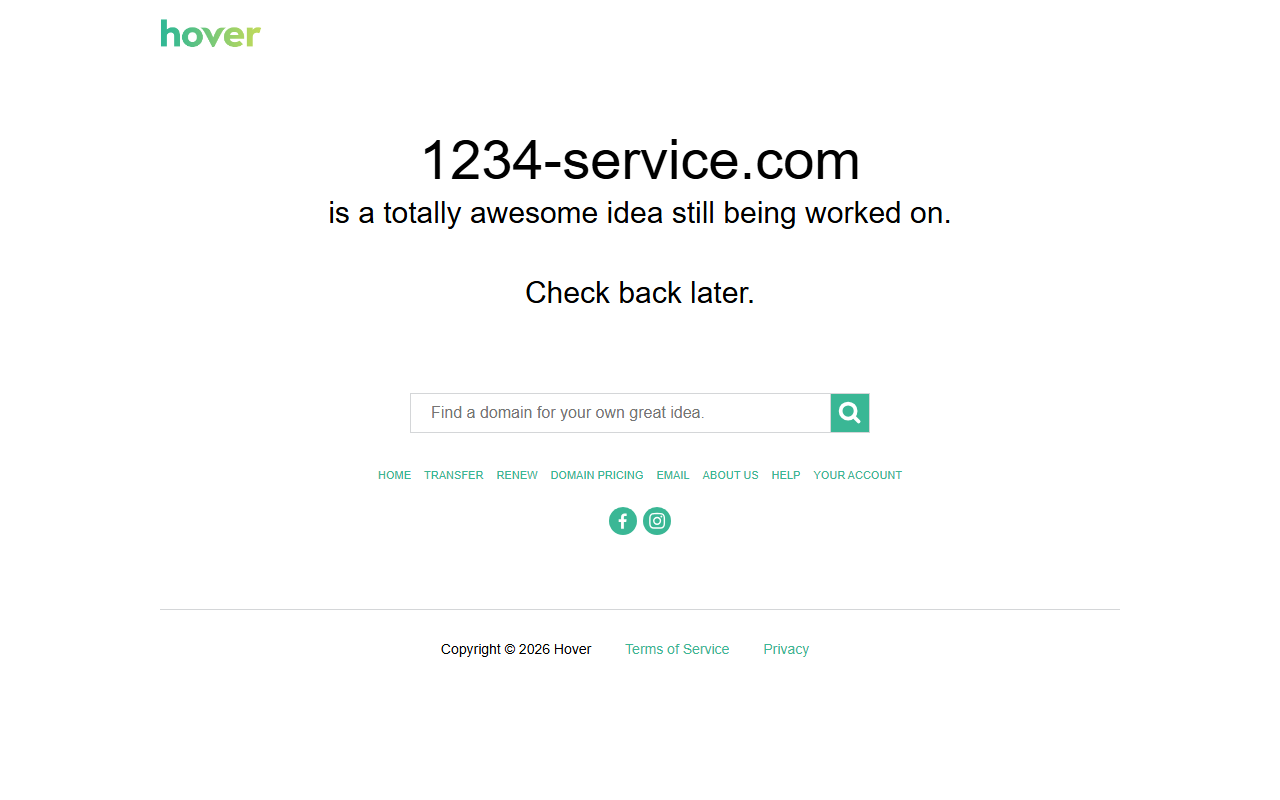 1234-service.com screenshot