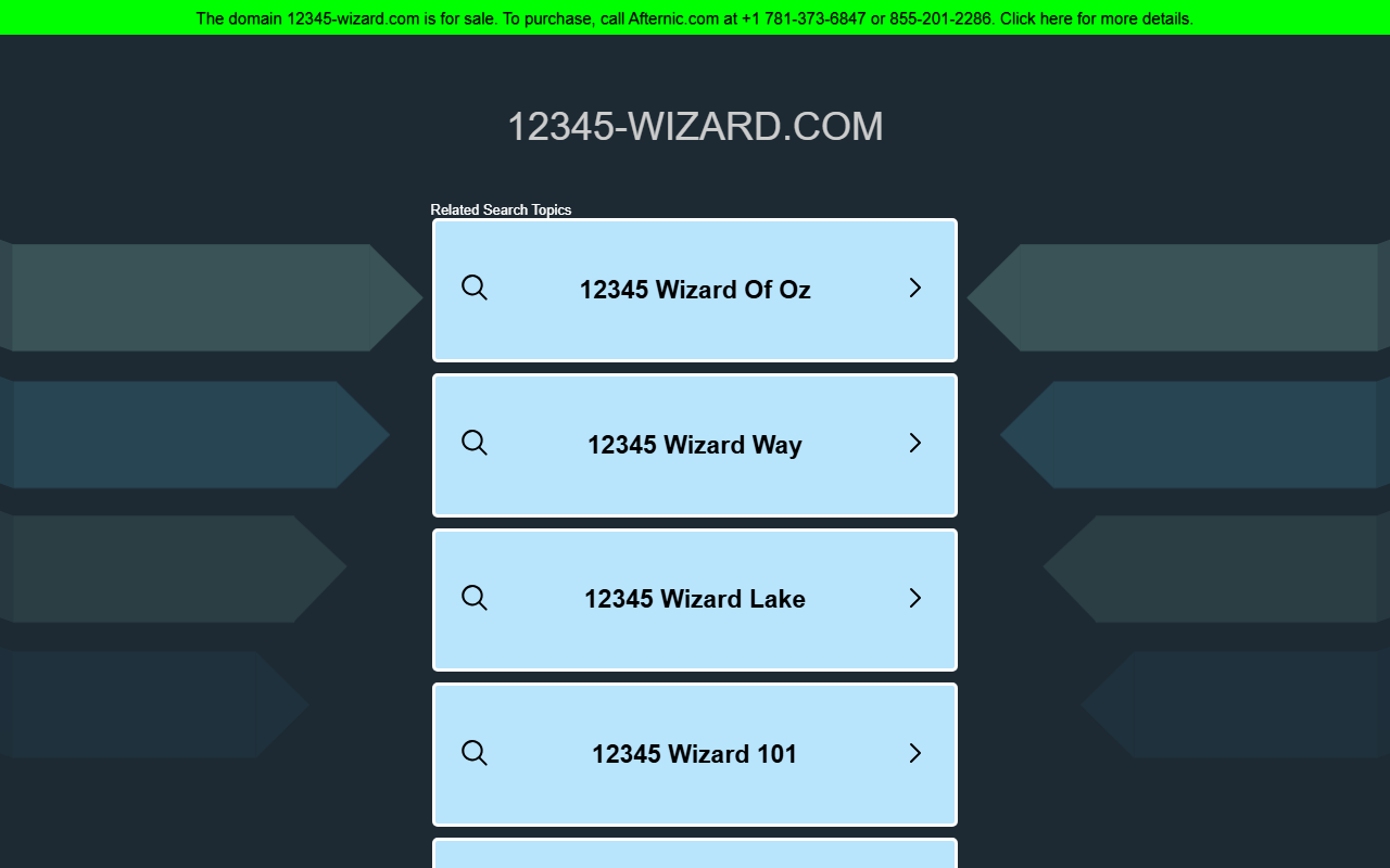 12345-wizard.com screenshot