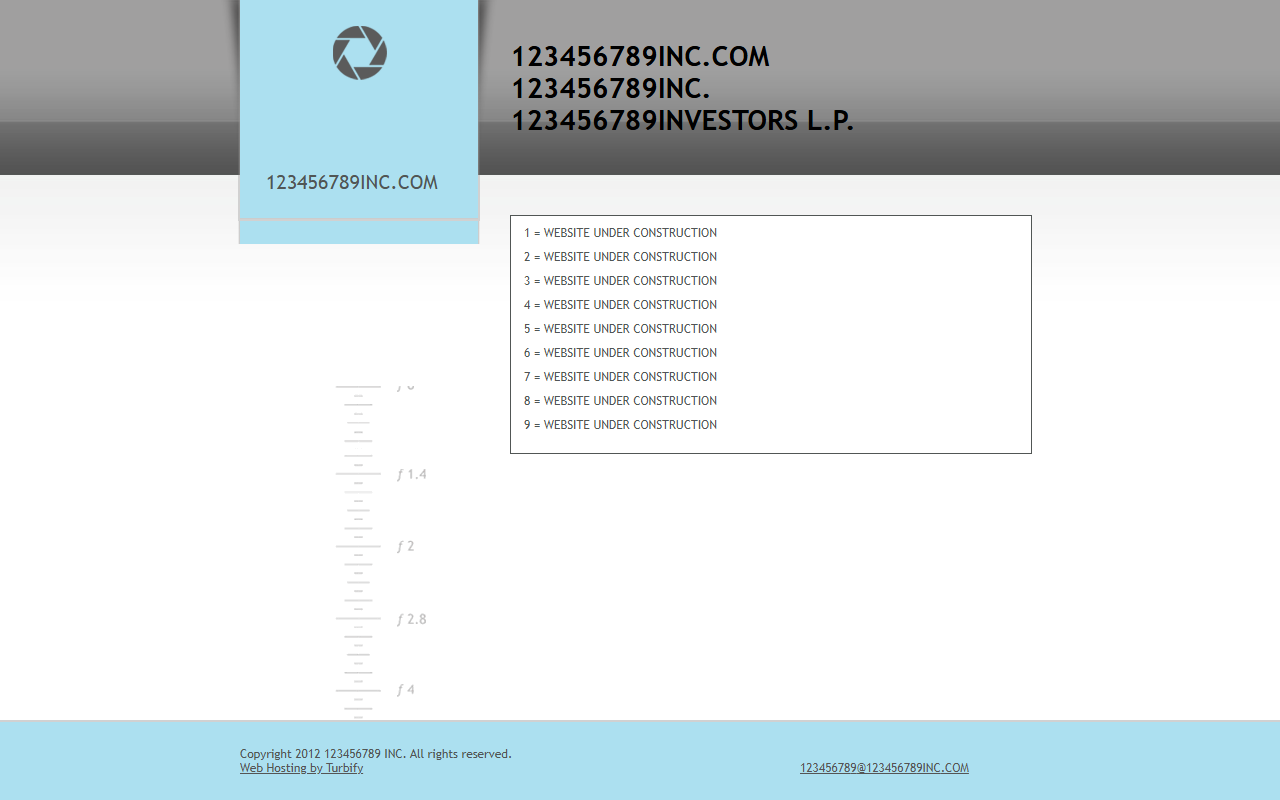 123456789inc.com screenshot