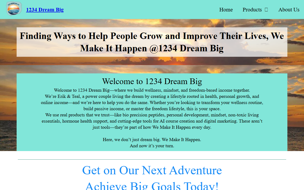 1234dreambig.com screenshot