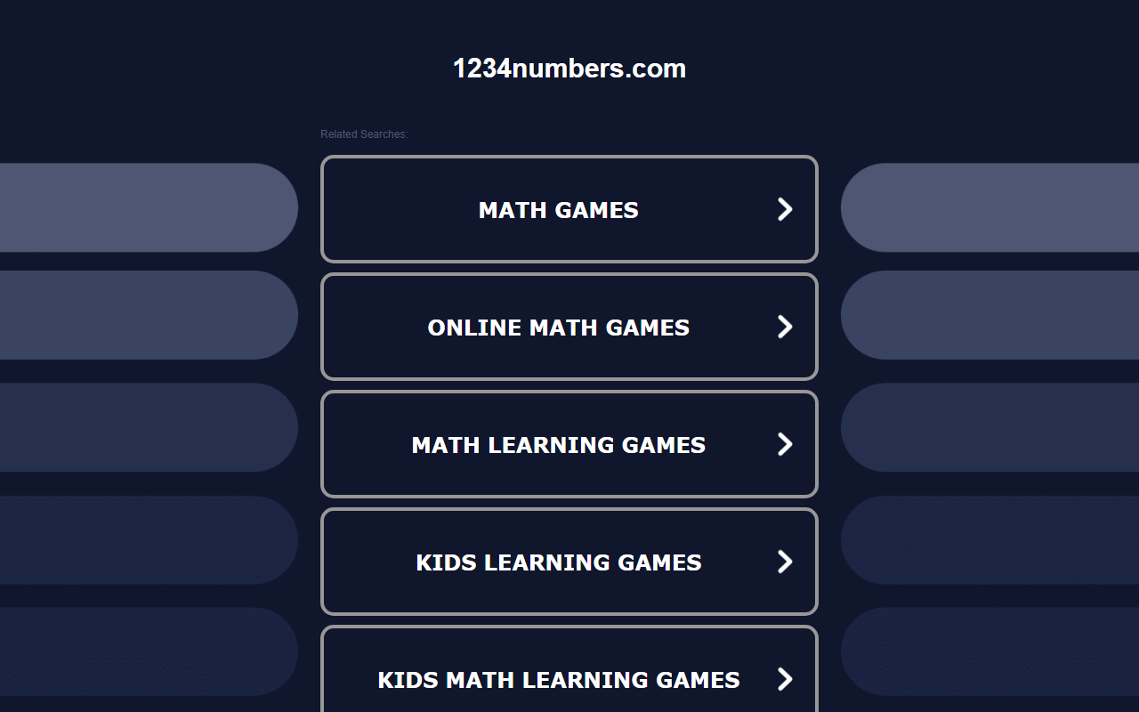 1234numbers.com screenshot
