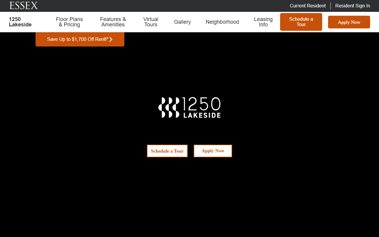 1250lakeside.com screenshot