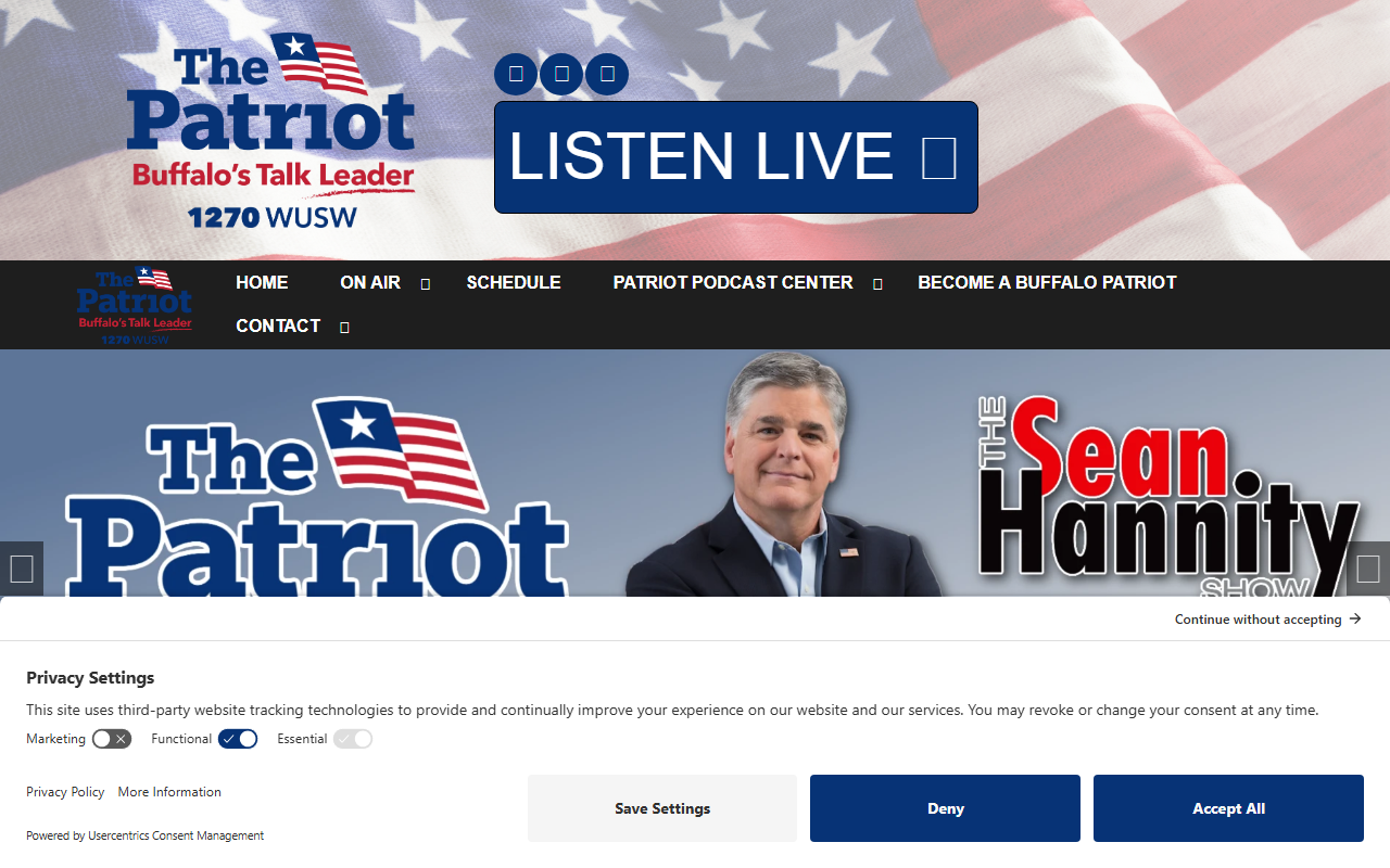 1270thepatriot.com screenshot
