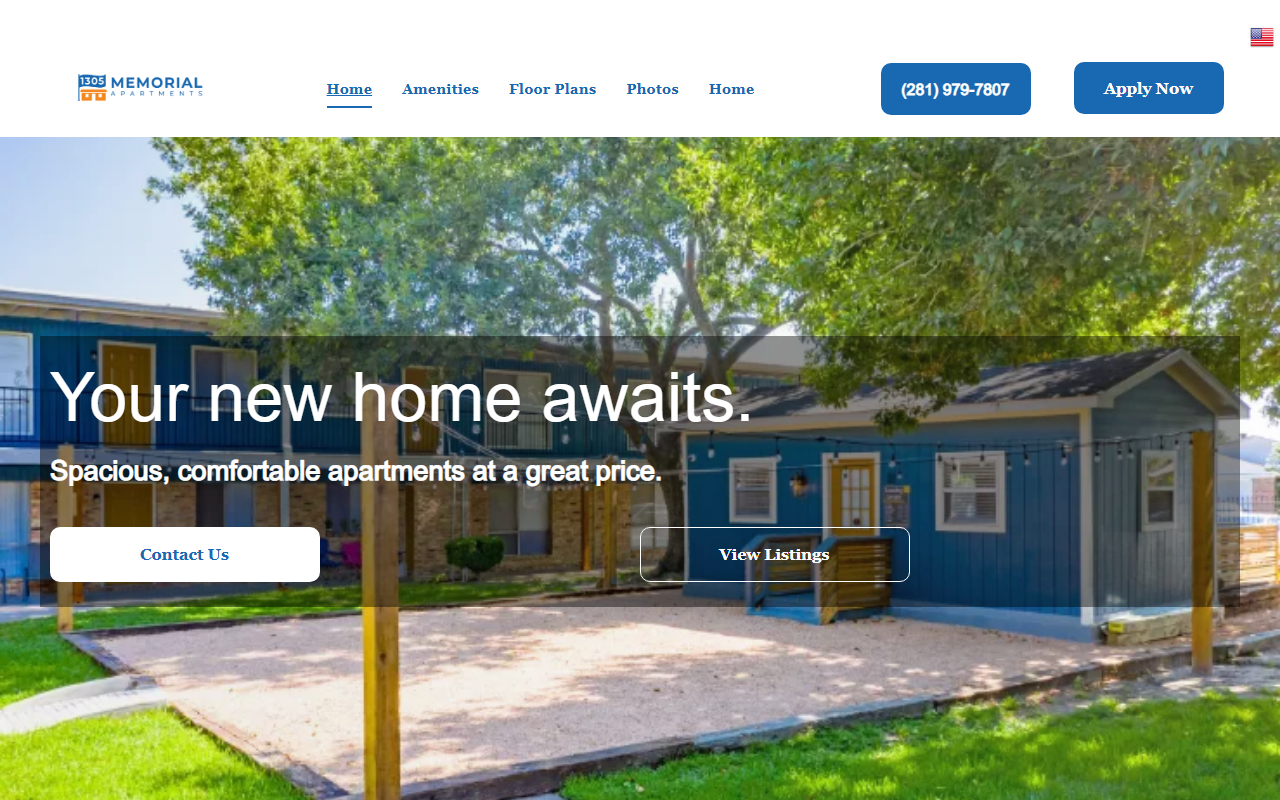1305memorialapts.com screenshot