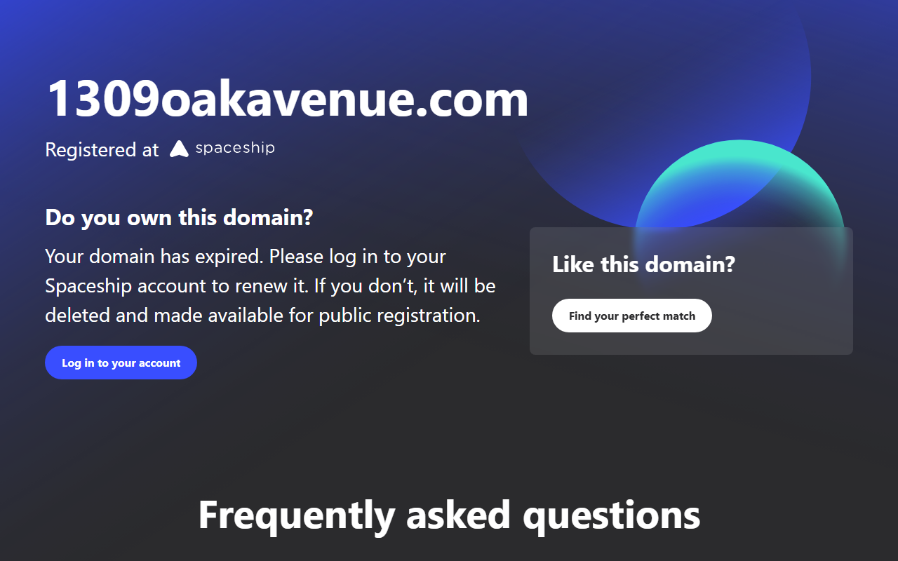 1309oakavenue.com screenshot