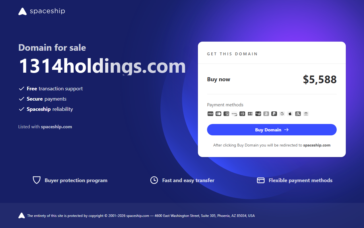 1314holdings.com screenshot