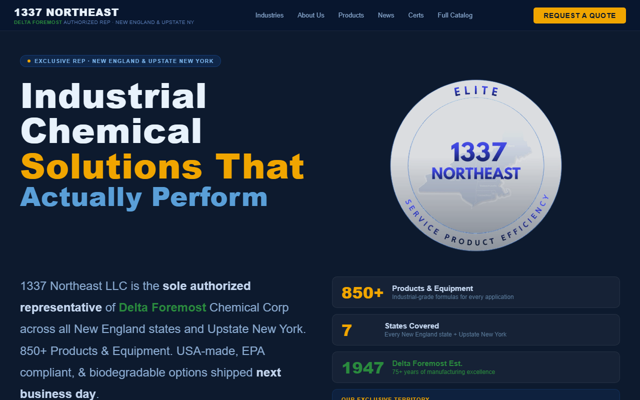 1337northeast.com screenshot