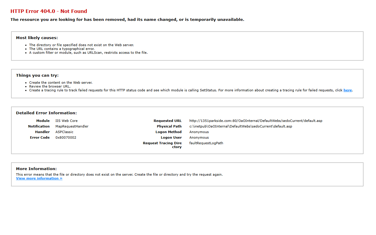 1351parkside.com screenshot