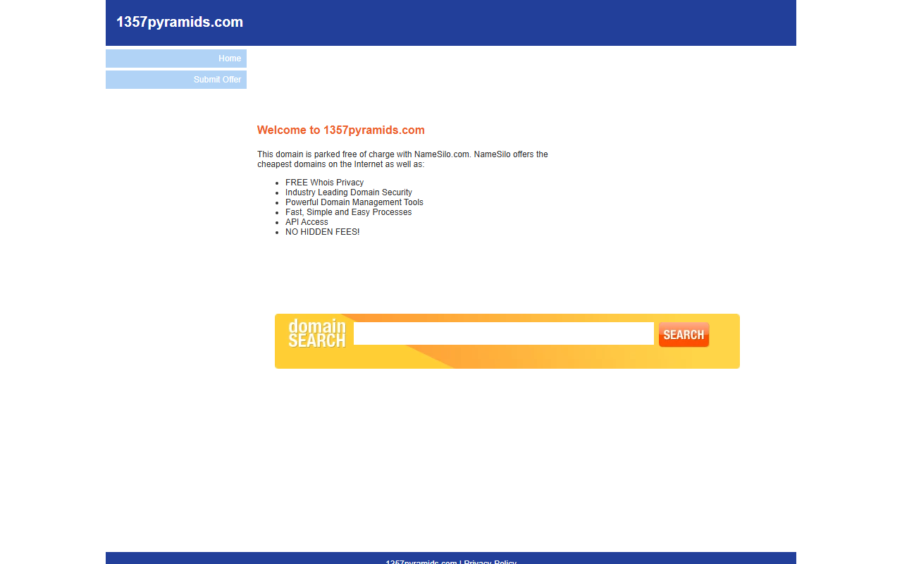 1357pyramids.com screenshot