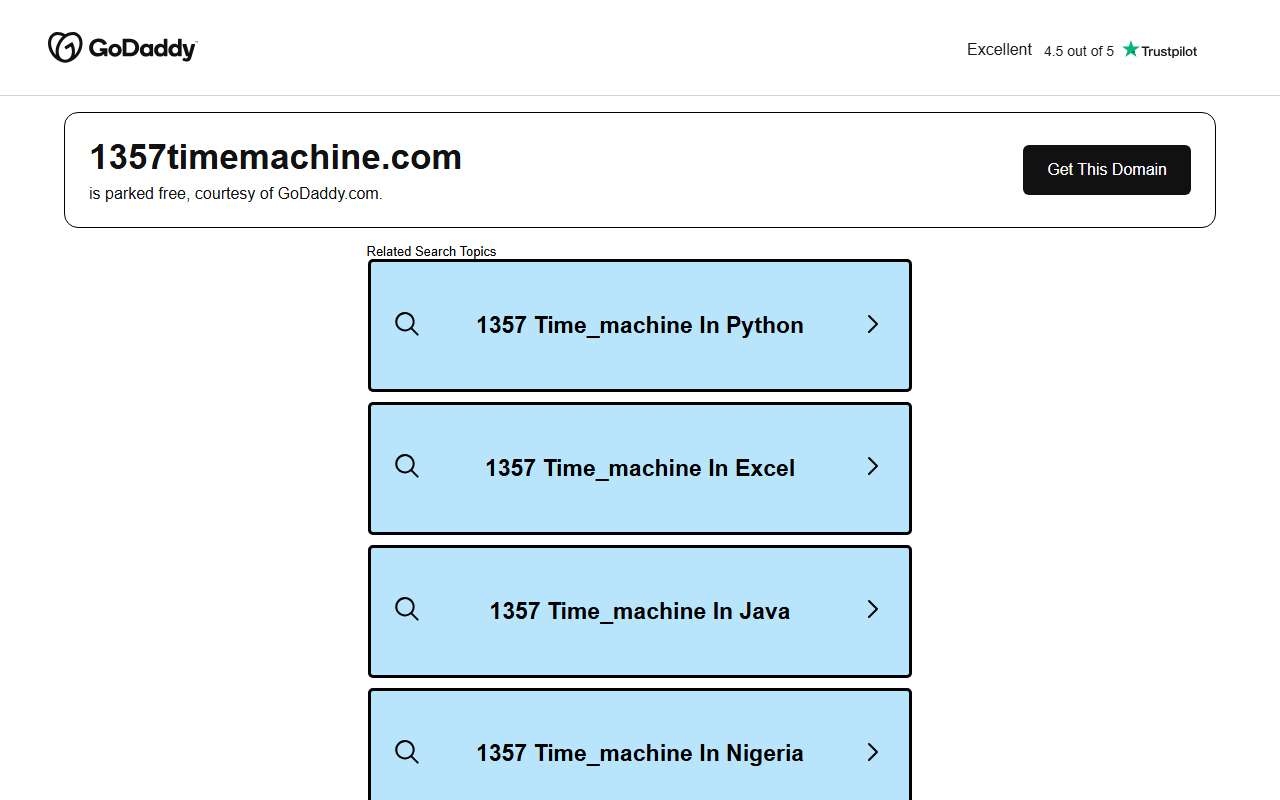 1357timemachine.com screenshot