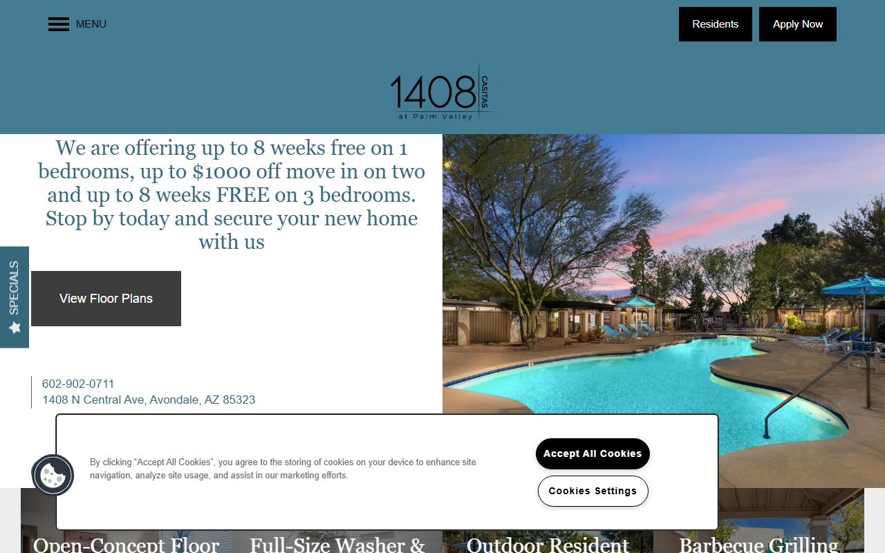 1408casitasaz.com screenshot