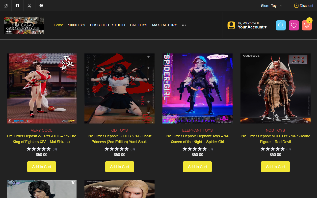 1409collectibles.com screenshot