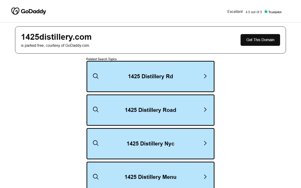 1425distillery.com screenshot