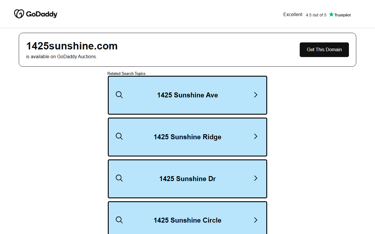 1425sunshine.com screenshot