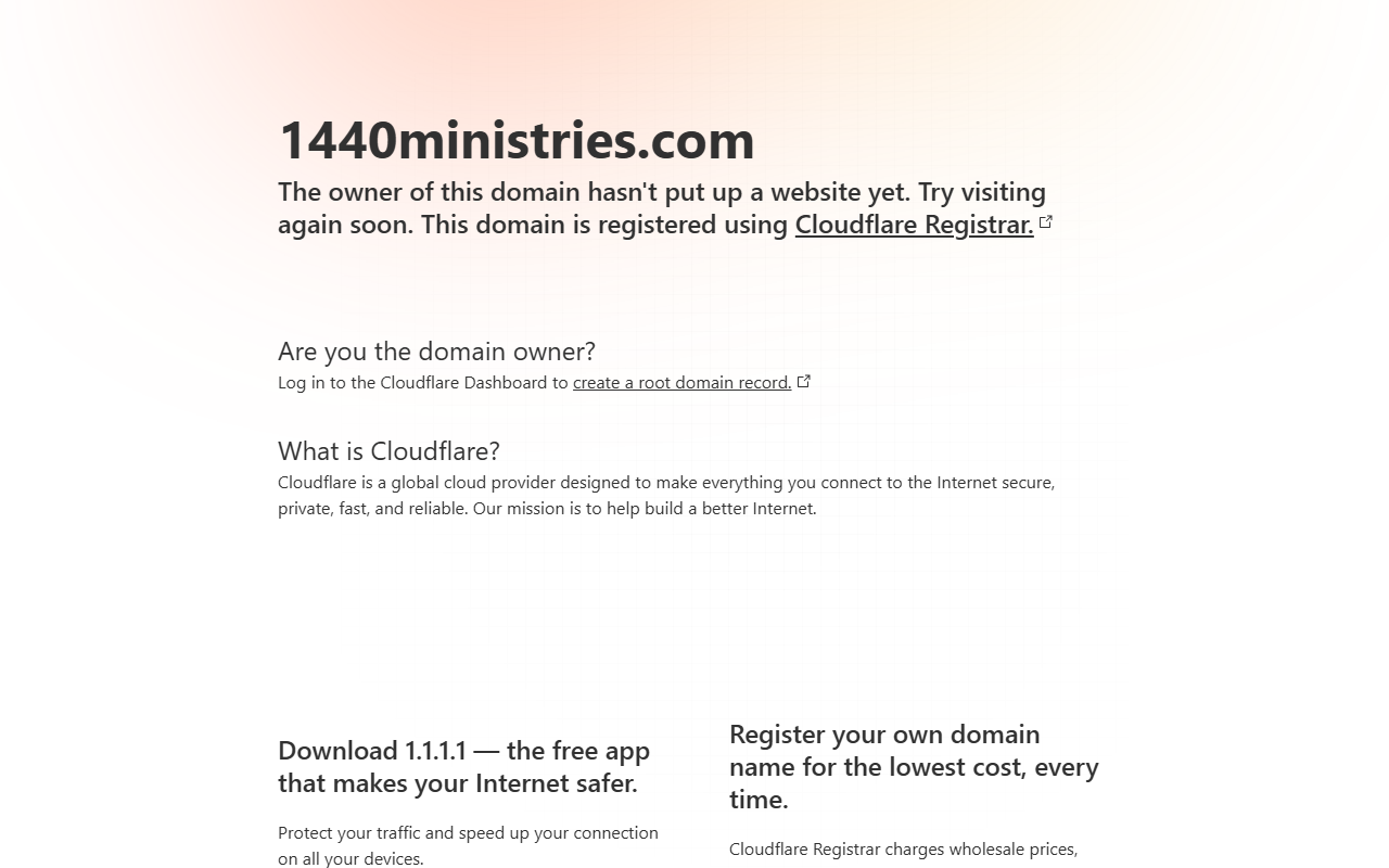 1440ministries.com screenshot