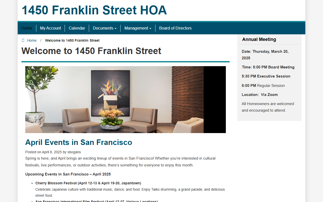 1450franklinhoa.com screenshot