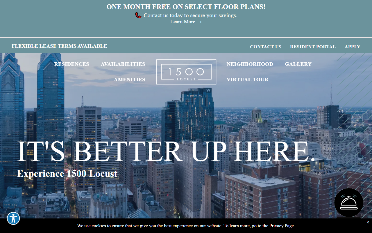 1500locustapts.com screenshot
