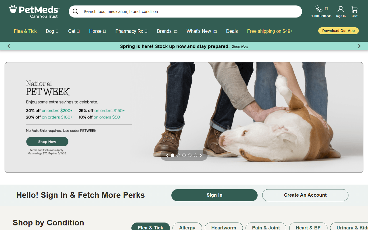 1500petmeds.com screenshot