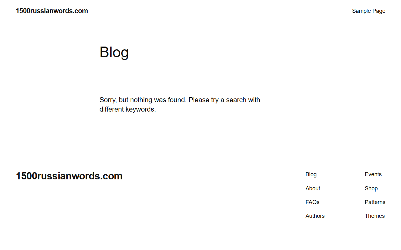 1500russianwords.com screenshot
