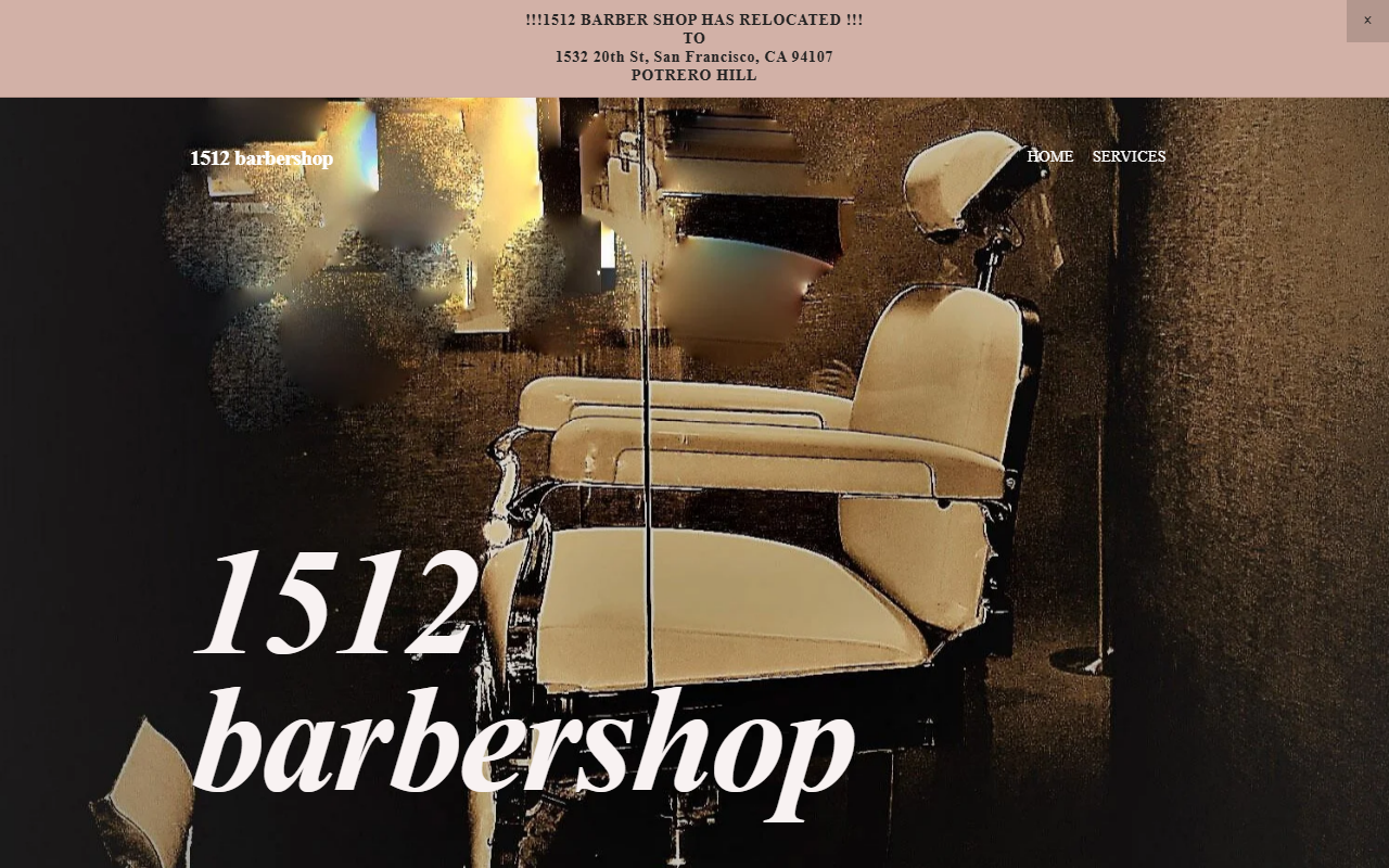 1512barbershop.com screenshot