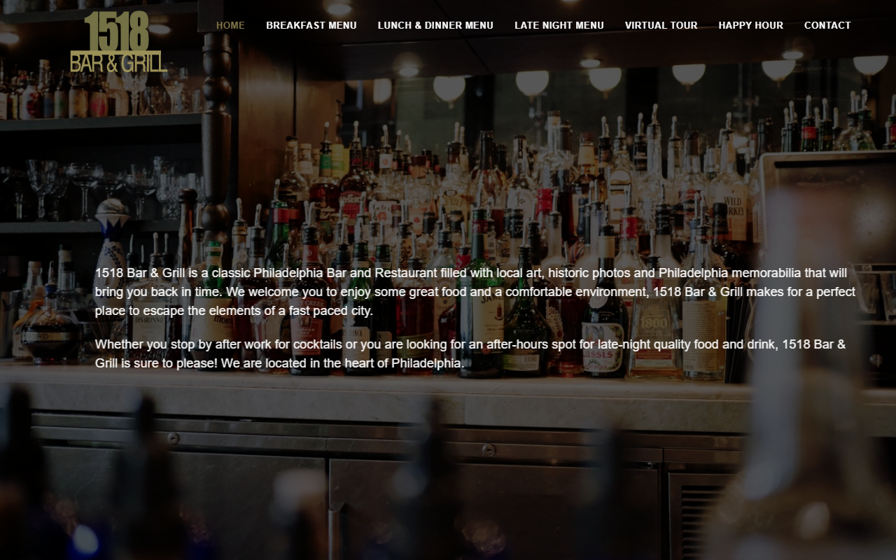 1518barandgrill.com screenshot