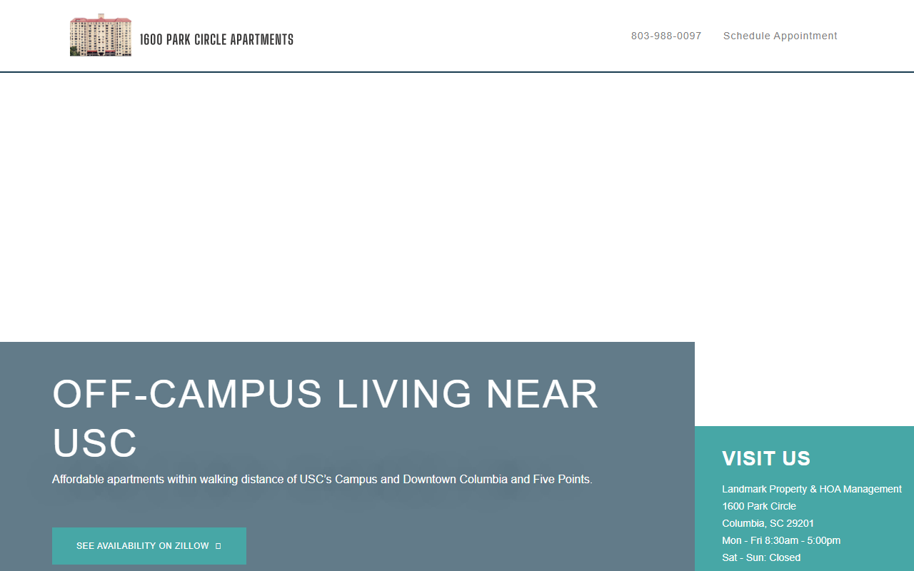 1600parkcircle.com screenshot