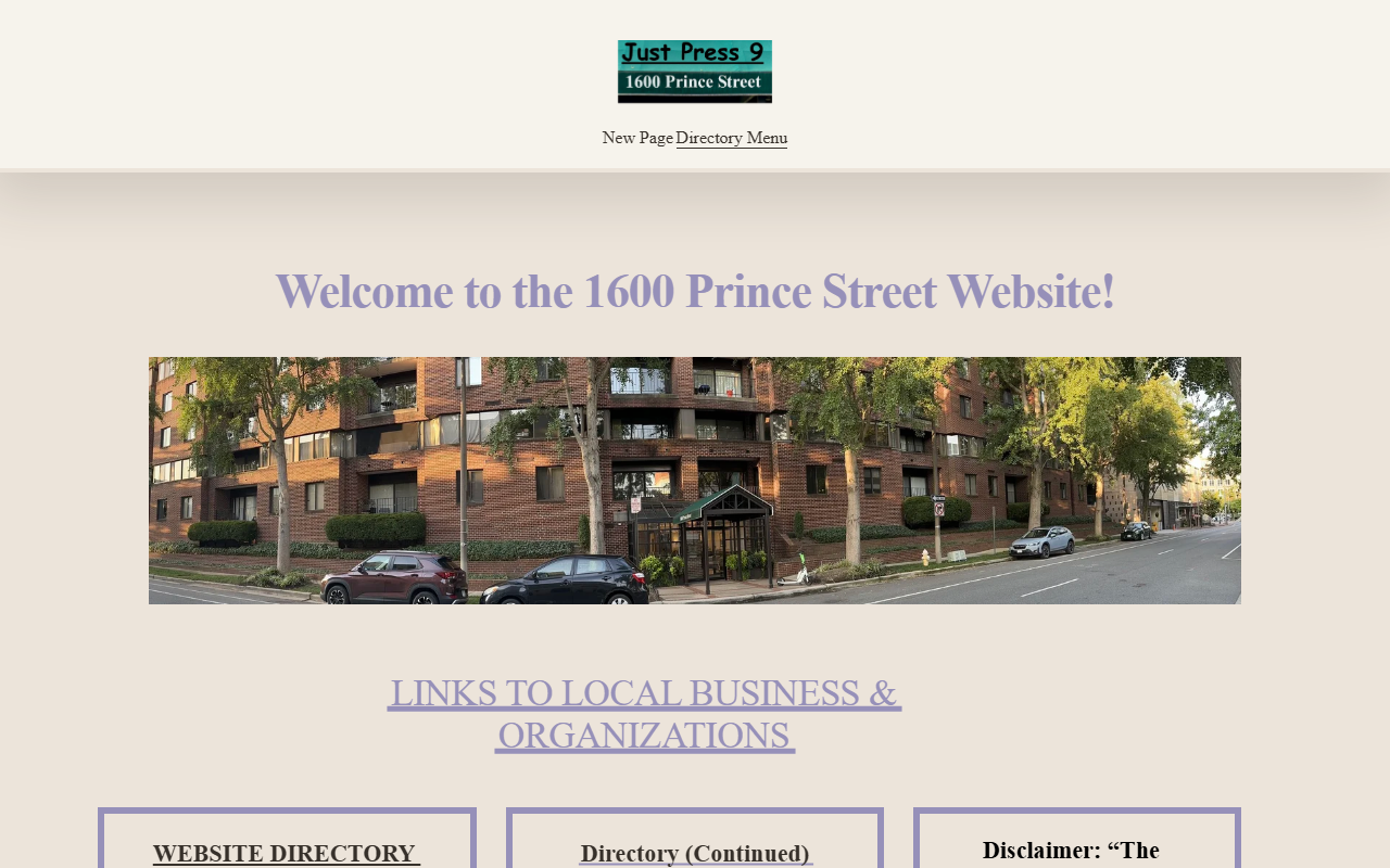 1600princest.com screenshot