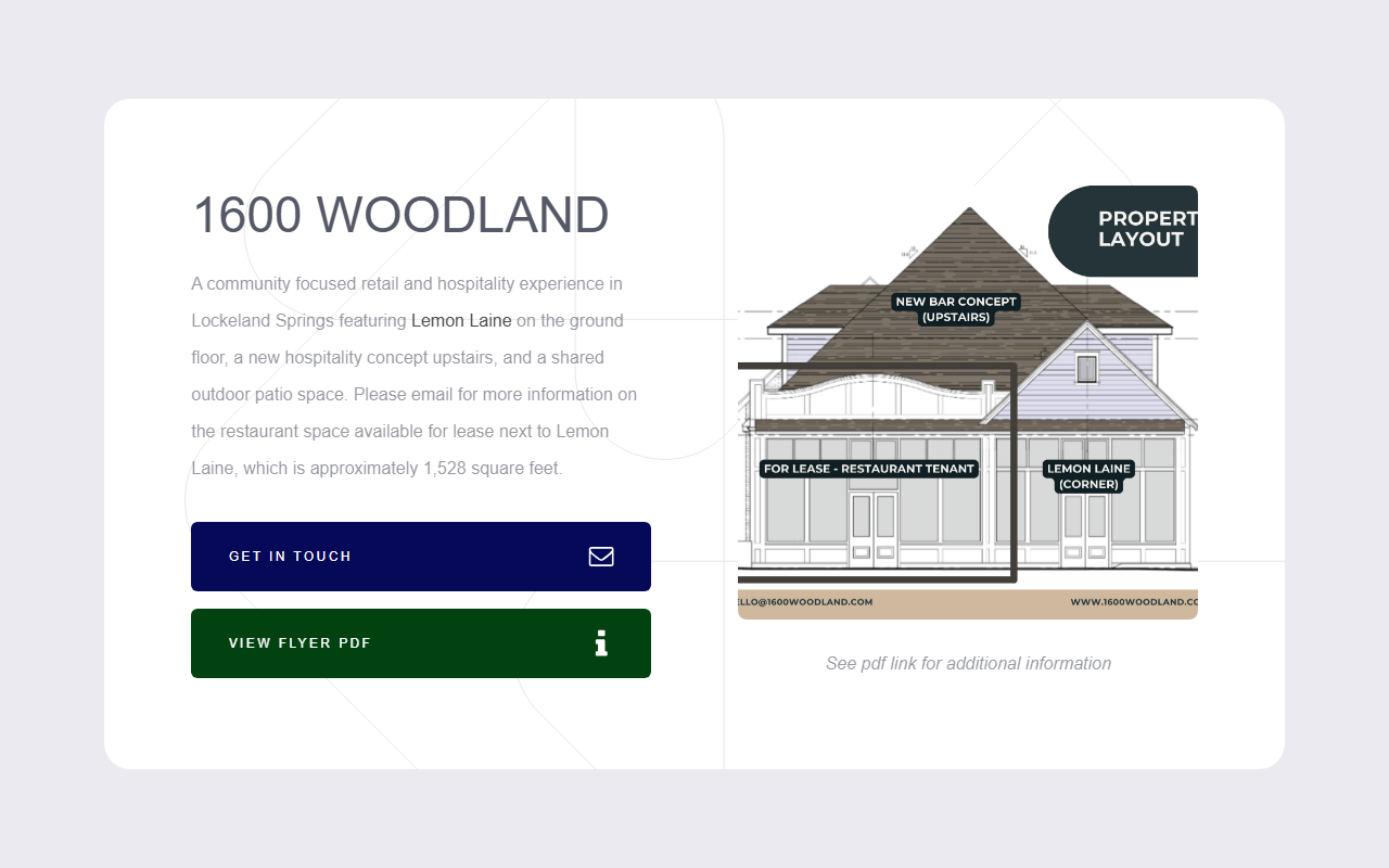 1600woodland.com screenshot