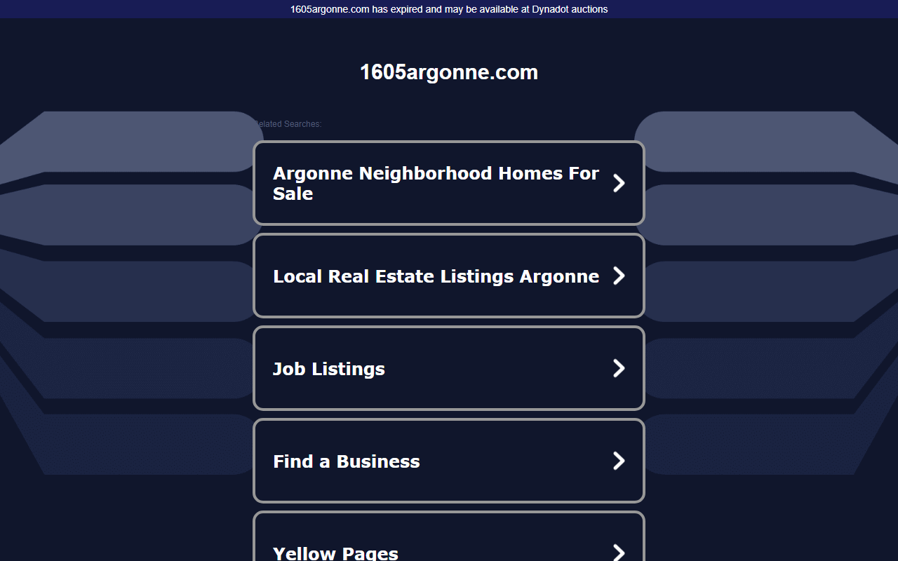 1605argonne.com screenshot