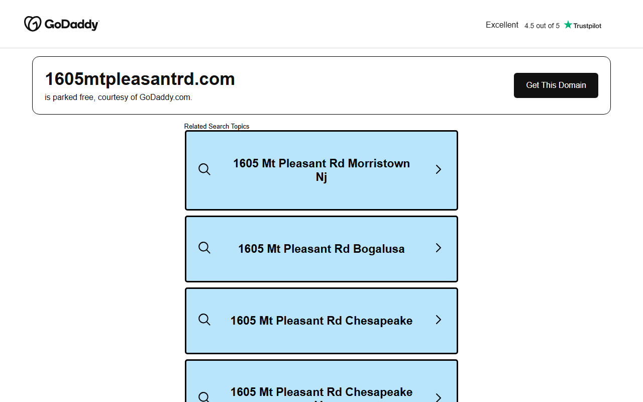 1605mtpleasantrd.com screenshot