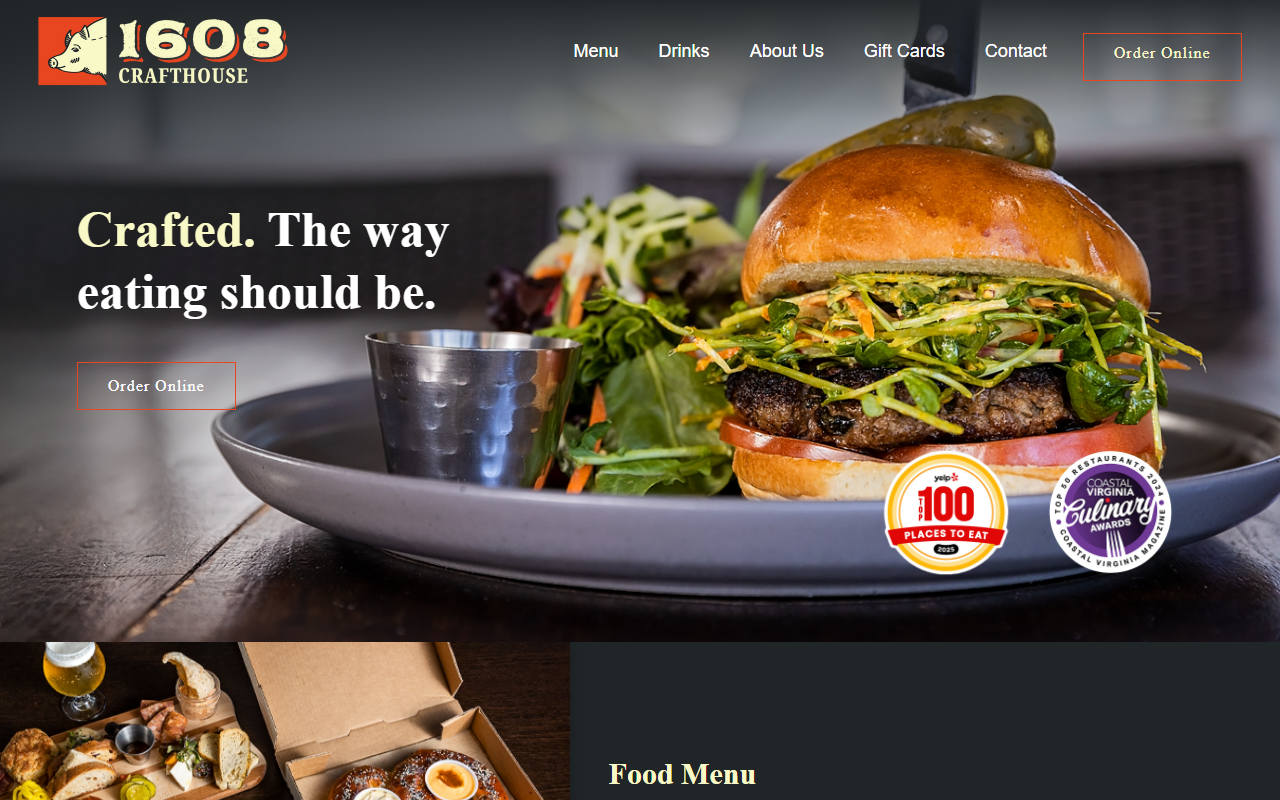 1608crafthouse.com screenshot