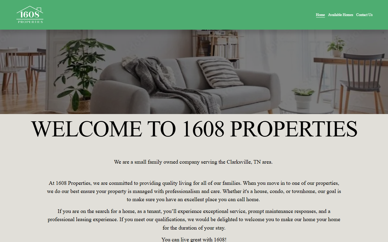 1608properties.com screenshot