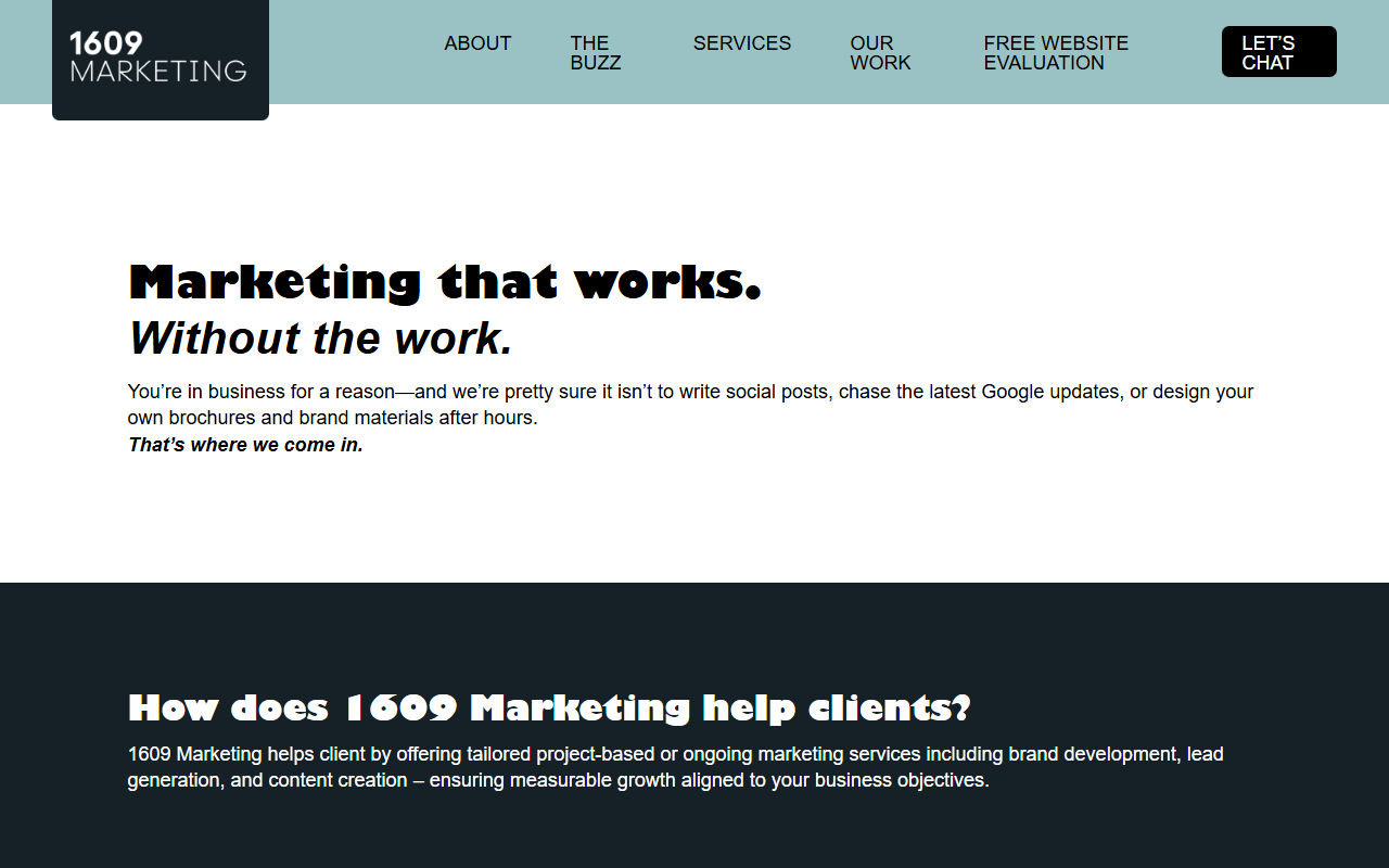 1609marketing.com screenshot