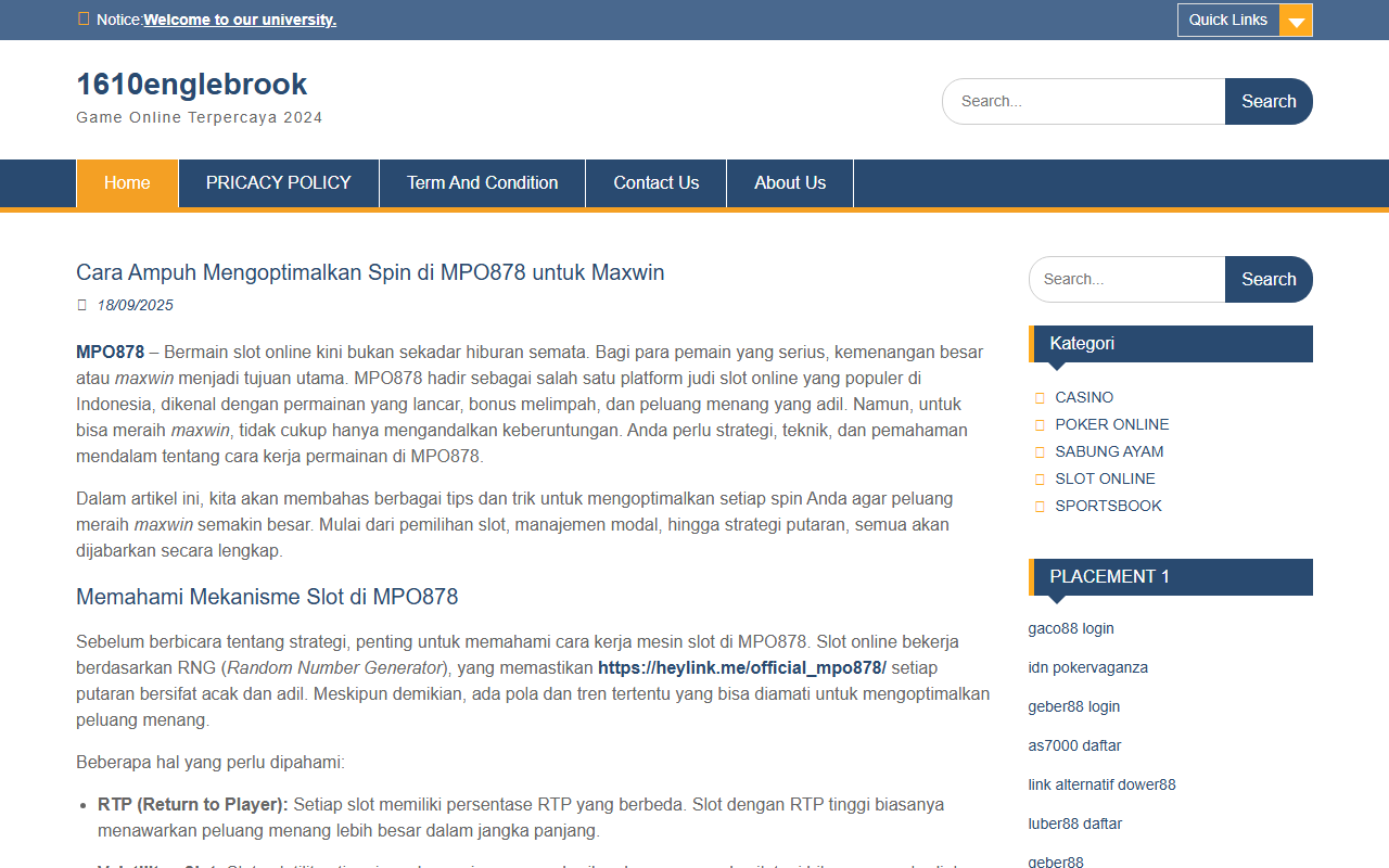 1610englebrook.com screenshot