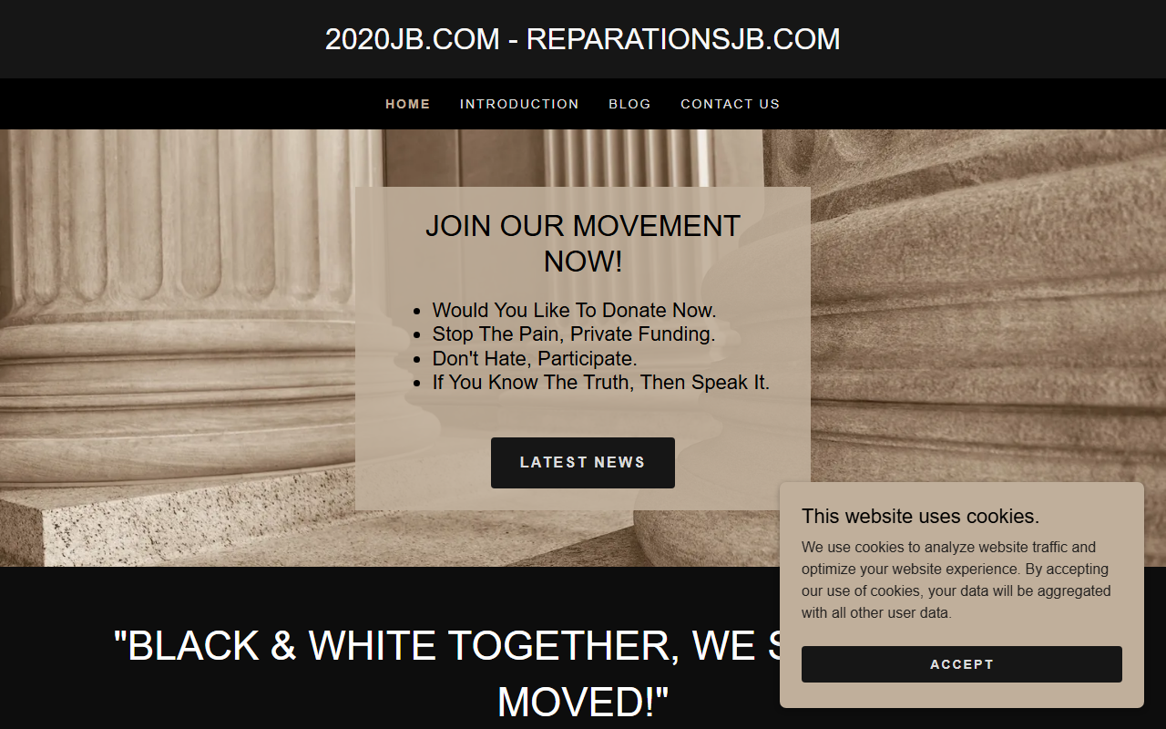 1619blackpower.com screenshot