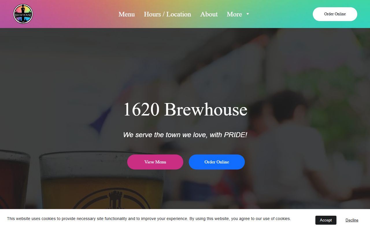 1620brewhouse.com screenshot