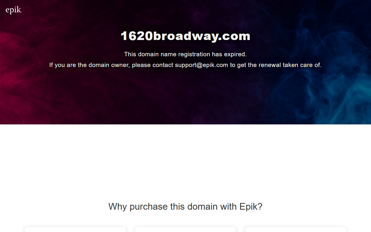 1620broadway.com screenshot
