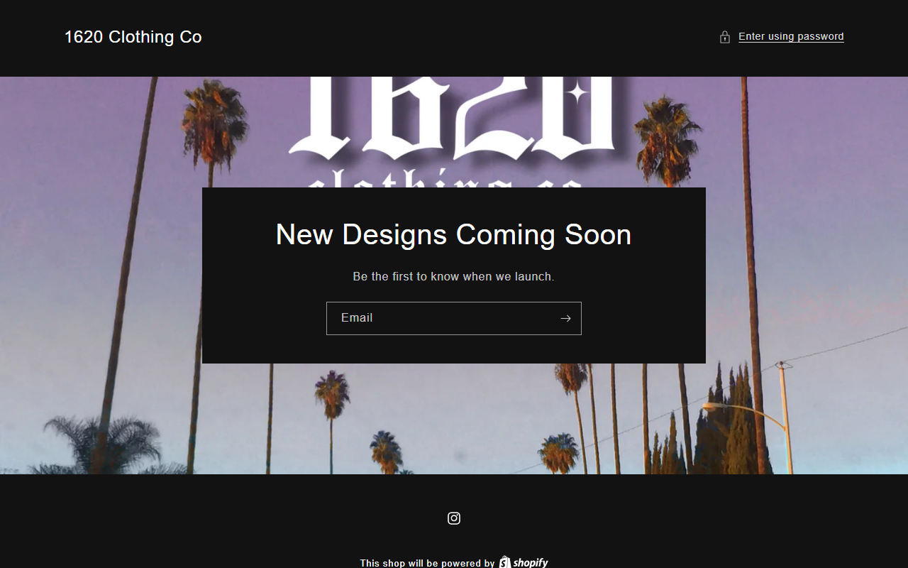 1620clothingco.com screenshot