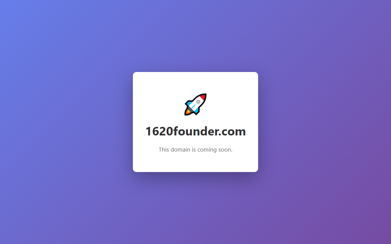 1620founder.com screenshot