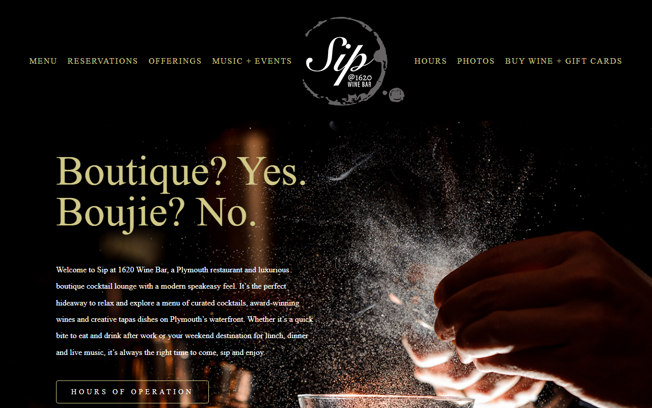 1620winebar.com screenshot
