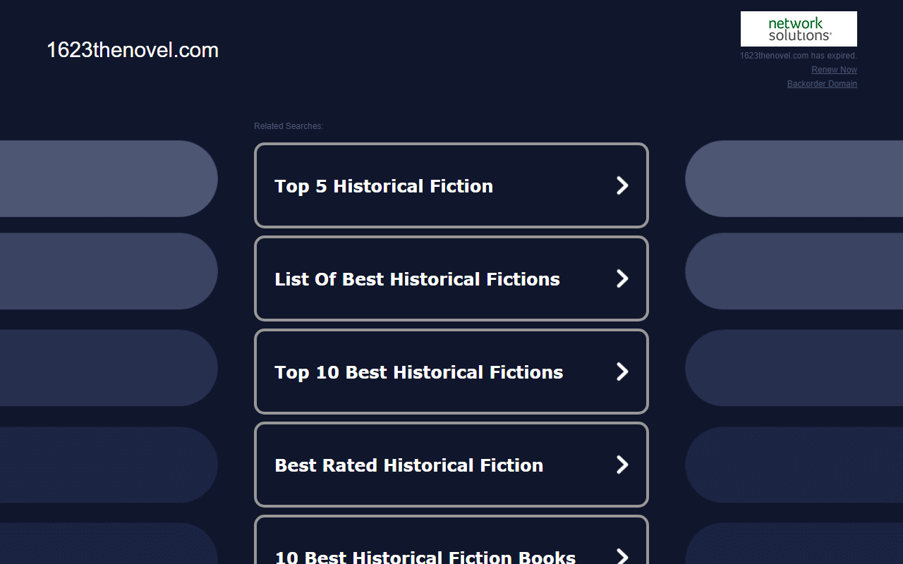 1623thenovel.com screenshot