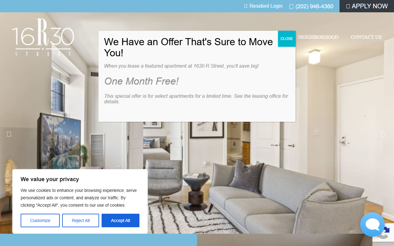 1630rstreetapts.com screenshot